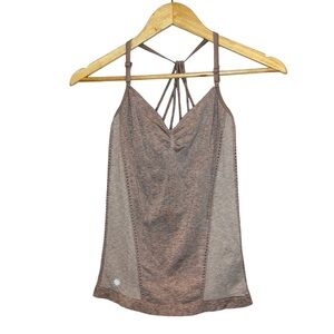 Athleta Beige Seamless Strappy back Tank womens Size Small
